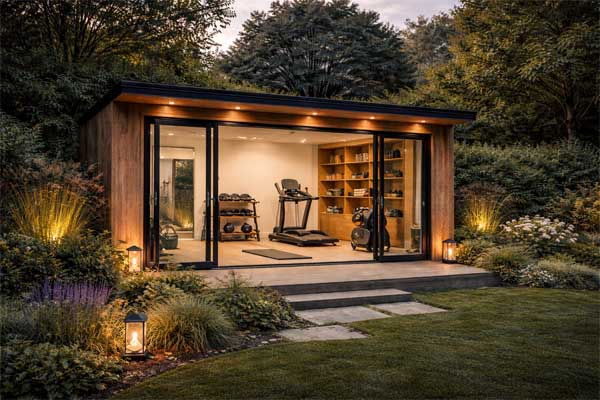 Garden Room laid out as TV Room